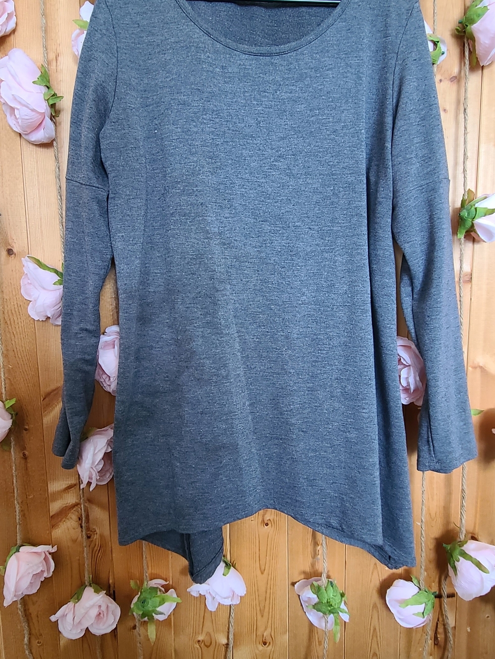 Apt. 9 Women's Heather Gray Long-Sleeve Tunic